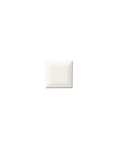 AdexUSA - Neri: White 3"x3" Solid Glaze - Beveled 