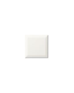 AdexUSA - Neri: White 4"x4" Solid Glaze - Beveled 