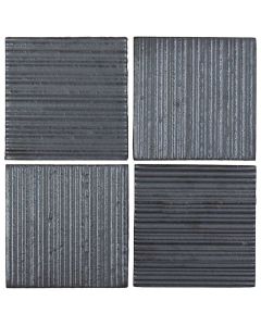 Arto Brick - Metallic: Corduroy Graphite 4"x4" - Ceramic Tile 