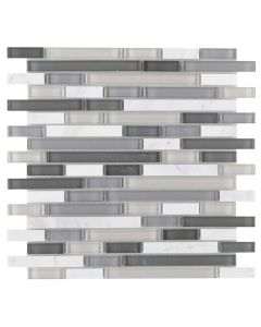 Sea Stack Mosaic 11.75x12 | Linear Glass by Elysium