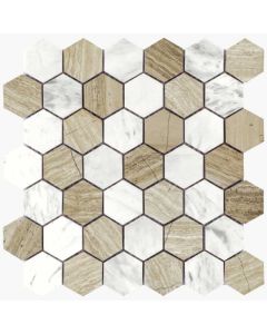 Hexagon Loft Mosaic 11.75x11.75 | Hexagon by Elysium