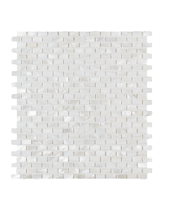 Pearl White Mini Brick Mosaic 11.25x11.25 | Pearl by Elysium