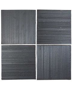Arto Brick - Metallic: Corduroy  Graphite 8"x8" - Ceramic Tile 