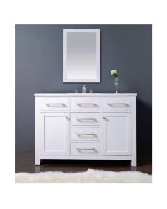 Dawn® Milan Style Vanity Set 48" w/ Single Sink & White Marble Top