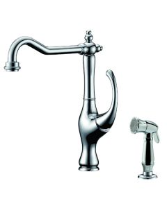 Dawn® Single-lever kitchen faucet with side-spray, Chrome