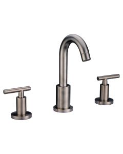 Dawn® 3-hole, 2-handle widespread lavatory faucet, Brushed Nickel (Standard pull-up drain with lift rod D90 0010BN included)