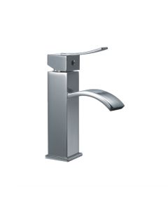 Dawn® Single-lever square lavatory faucet, Chrome (Standard pull-up drain with lift rod D90 0010C included) 