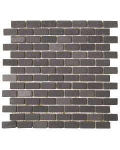 Black Brick Slate Mosaic 12x12 | Stone Mosaic by Bati Orient