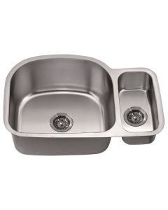 Dawn® Undermount Double Bowl Sink Small Bowl on Right