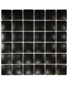Black Matte Mosaic 12x12 | Pillow by Ottimo Ceramics