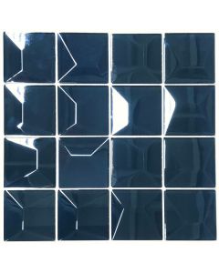 Blue Glossy Mosaic 12x12 | Dimension Square by Ottimo Ceramics