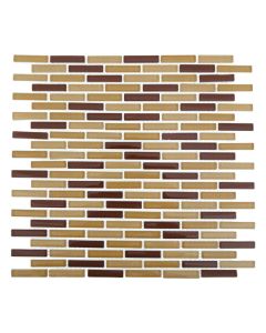 Brown Glossy Mosaic 3/8x2 | Elements by Ottimo Ceramics