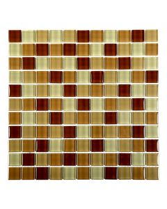 Brown Glossy Mosaic 1x1x8 | Simplicity by Ottimo Ceramics