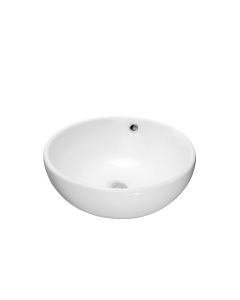 Dawn® Vessel Above-Counter Round Ceramic Art Basin with Overflow