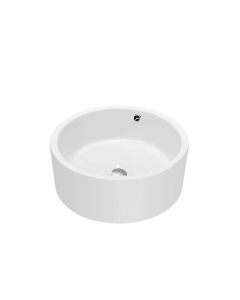 Dawn® Vessel Above-Counter Cylinder Ceramic Art Basin with Overflow