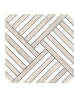 Palace Cream Polished Mosaic 9x9 | Alluro by Emser Tile