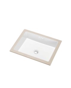 Dawn® Under Counter Rectangle Ceramic Basin with 3 Overflow