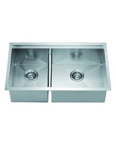 Dawn® Undermount Double Bowl Square Sink (Small Bowl on Left)