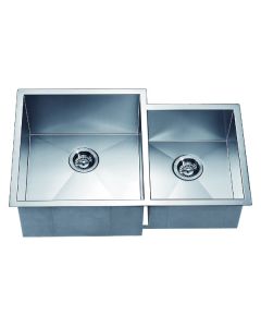 Dawn® Undermount Double Bowl Square Sink (Small Bowl on Right)