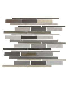 Grey Matte/Glossy Mosaic 12x12 | Alumix Mosaic by Ottimo Ceramics