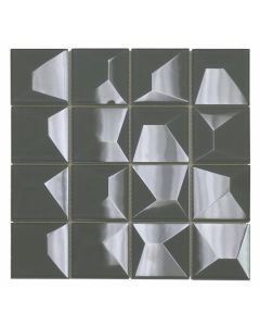 Grey Glossy Mosaic 12x12 | Dimension Square by Ottimo Ceramics