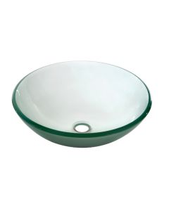 Dawn® Tempered glass vessel sink-round shape, frosted glass