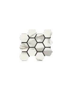 Bianco Natural Hexagon Mosaic 12x14 | Italia by Happy Floors