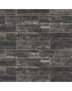 LDI - Railwood: Weathered Black 9"x36" - Porcelain Tile 