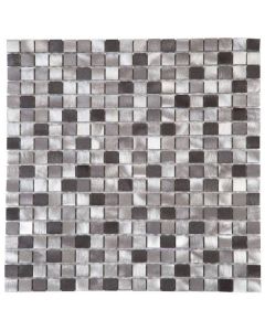 Mix Grey/Brushed Aluminum Mosaic 12x12 | Metal Mosaic by Bati Orient