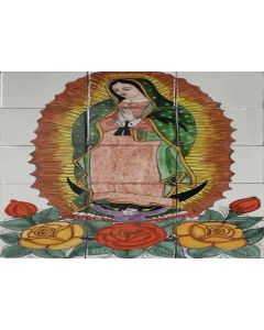 Talavera Murals - Loteria And Religious: Virgen2