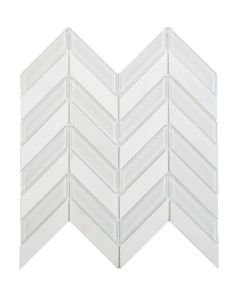 Super White & Marble Matte/Glossy 12x12 | Chevron Mosaic by Ottimo Ceramics