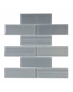 Grey Glossy 12x12 | Ice Stream Mosaic by Ottimo Ceramics