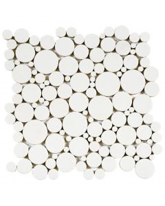 Reconstituted White Round Mix Mosaic 12x12 | Reconstituted Mosaic by Bati Orient