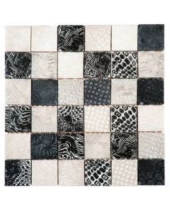White Black Decor Mosaic 12x12 | Mix Mosaic by Bati Orient