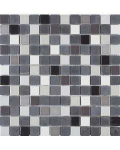 Black Stone Grey White Ceramic Mix Mosaic 12x12 | Mix Mosaic by Bati Orient