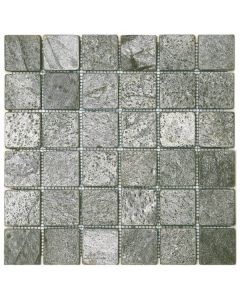 Silver Grey Matte Quartzite Mosaic 12x12 | Stone Mosaic by Bati Orient