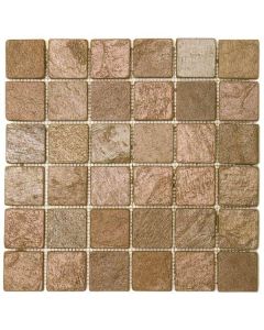 Copper Matte Quartzite Mosaic 12x12 | Stone Mosaic by Bati Orient