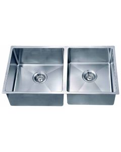 Dawn® Undermount Small Corner Radius Double Bowl Sink (Small Bowl on Right)