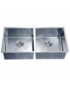 Dawn® Undermount Small Corner Radius Equal Double Bowl Sink