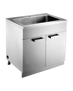 Dawn® Stainless Steel Sink Base Cabinet with Built in Garbage Can 