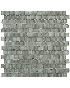 Teal-Grey Glass Broken Edges Irregular Mosaic 12.2x12.4 | Glass Mosaic by Bati Orient