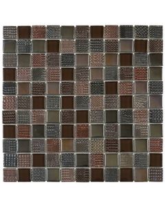 Mix Brown Golf Glass Mosaic 11.6x11.6 | Glass Mosaic by Bati Orient