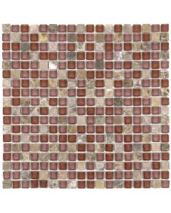 Brown Marble/Brown Glossy Glass Mosaic 12x12 | Mix Mosaic by Bati Orient