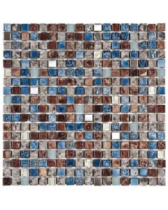 Mix Blue/Steel/Blue Glass Mosaic 12x12 | Mix Mosaic by Bati Orient