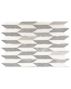 White/Grey/Silver Honed Mosaic 11 1/2x15 1/2 | Era by Ottimo Ceramics