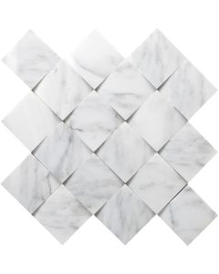 Winter Frost Cushion Mosaic 13x13 | Marble Winter Frost by Emser Tile