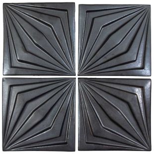Arto Brick - Metallic: Compass Graphite 6"x6" - Ceramic Tile 