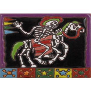 Talavera Tile - Day Of The Dead: Dead Riding House