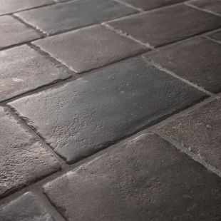 Arto Brick - Italian Black: Vintage Square/Nero 8"x8" - Porcelain Tile 