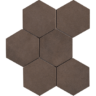 LDI - Rewind: Tabacco Hexagon 8"x8" - Porcelain Mosaic 